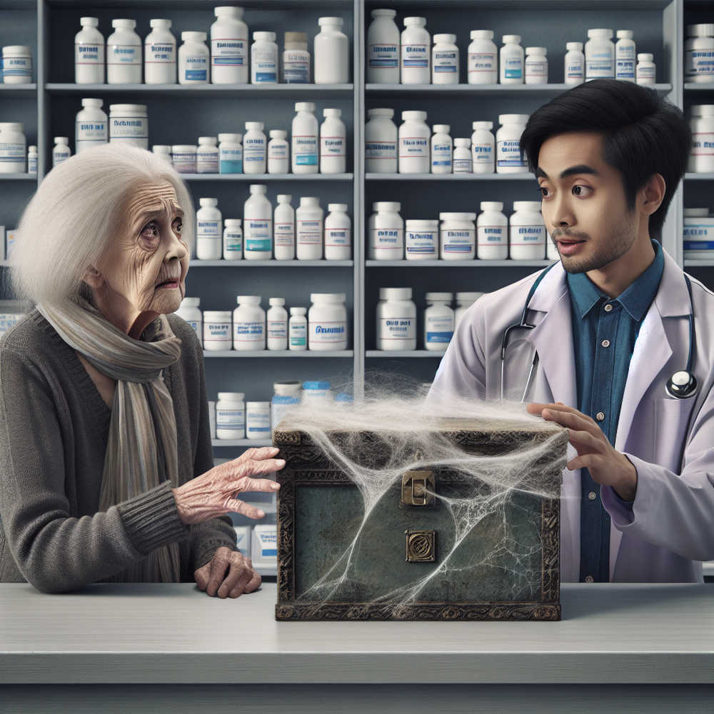 The Wrong PrescriptionAgnes shuffled into the pharmacy, her face a picture of misery. "My husband," she croaked, "he's lost his voice! Completely! Can you imagine the horror?"The young pharmacist, barely stifling a laugh, said, "Well, that's not ideal, ma'am, but I'm sure it's not the end of the world."Agnes's eyes narrowed. "You don't understand, dearie," she hissed. "He lost it thirty years ago, and I finally found it." She slammed a dusty, cobweb-covered box on the counter. "Now, where are your voice suppressants?"